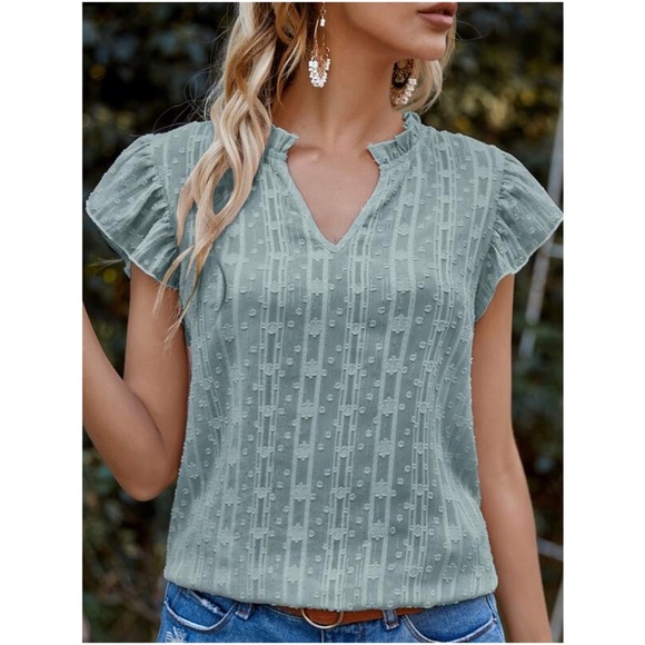 Boho Butterfly Cap Sleeve Top - Picture 1 of 8
